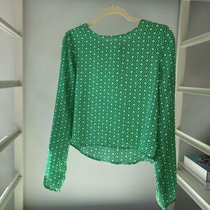 Blouse jules and leopold small Green Geometric Women's Top blouse